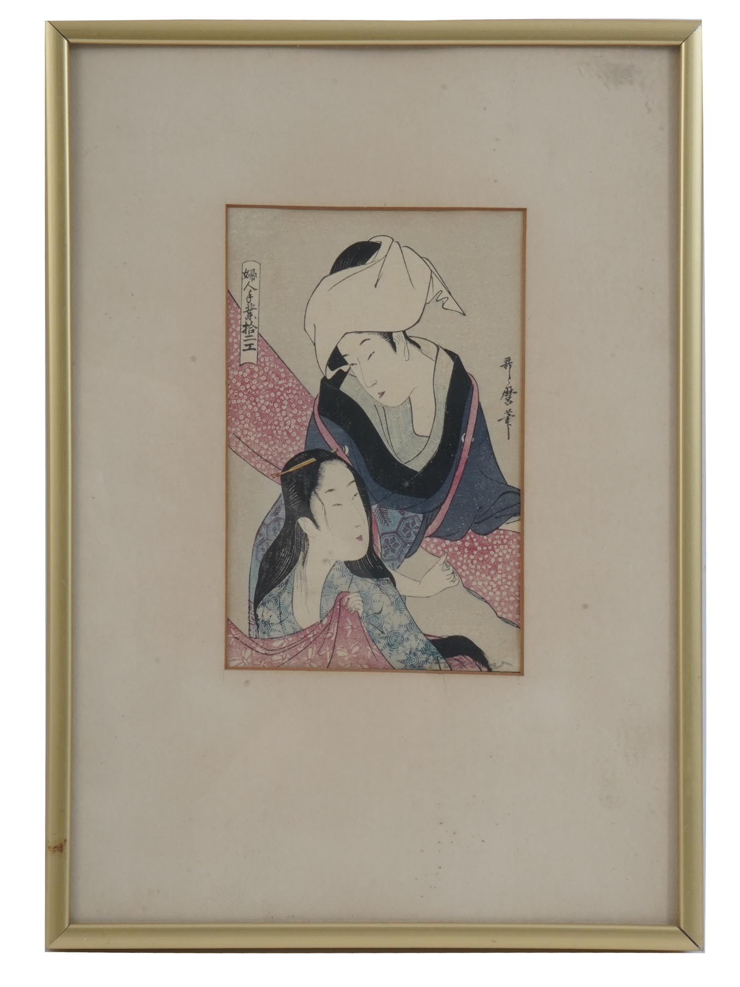 JAPANESE WOODBLOCK PRINT BY UTAMARO KITAGAWA